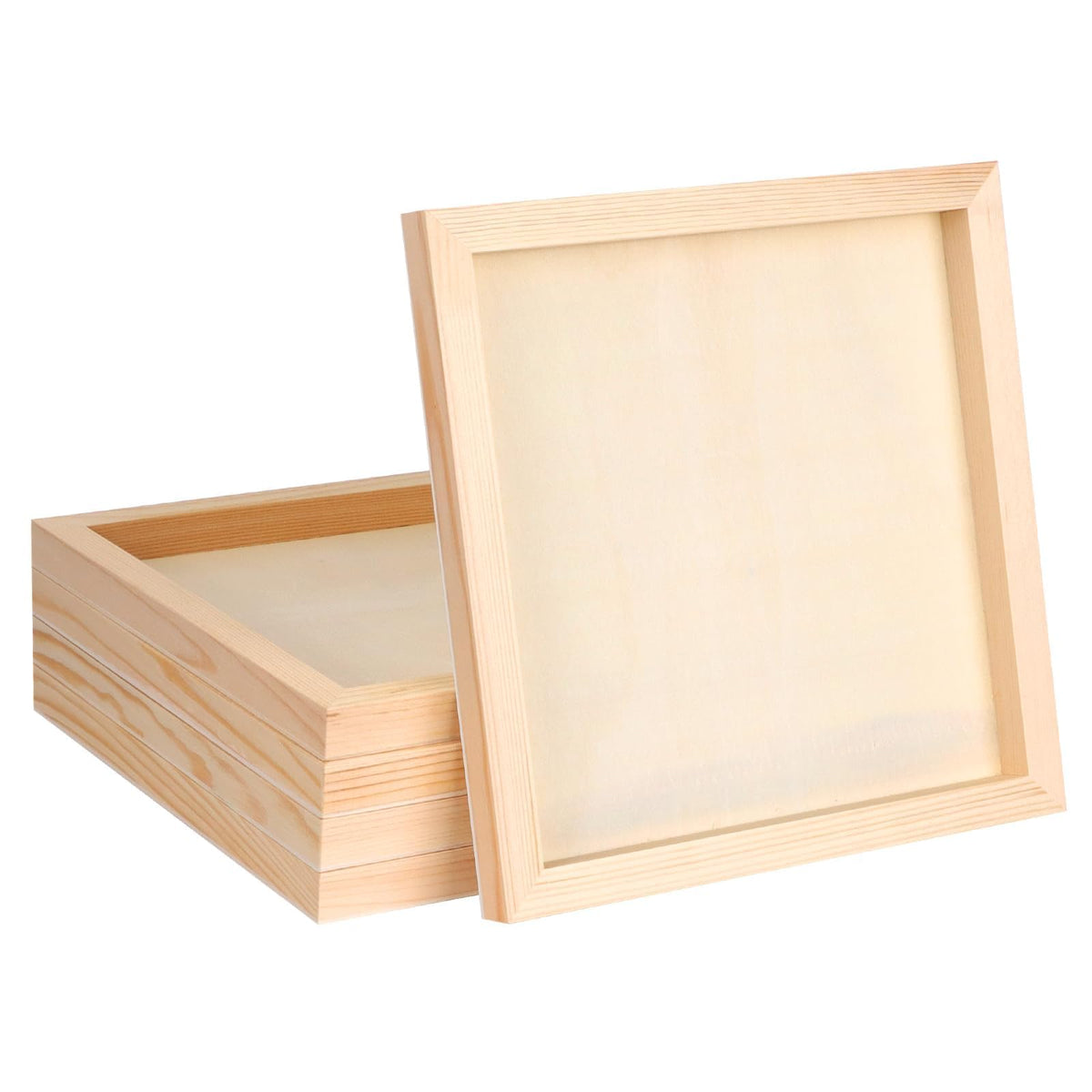 FSWCCK 5 Pack 8 x 10 inch Wood Panel Boards, Unfinished Wood Canvas Panels for Crafts, Painting Canvas, DIY Art Projects, Pouring, Arts Use with Oils, Acrylics