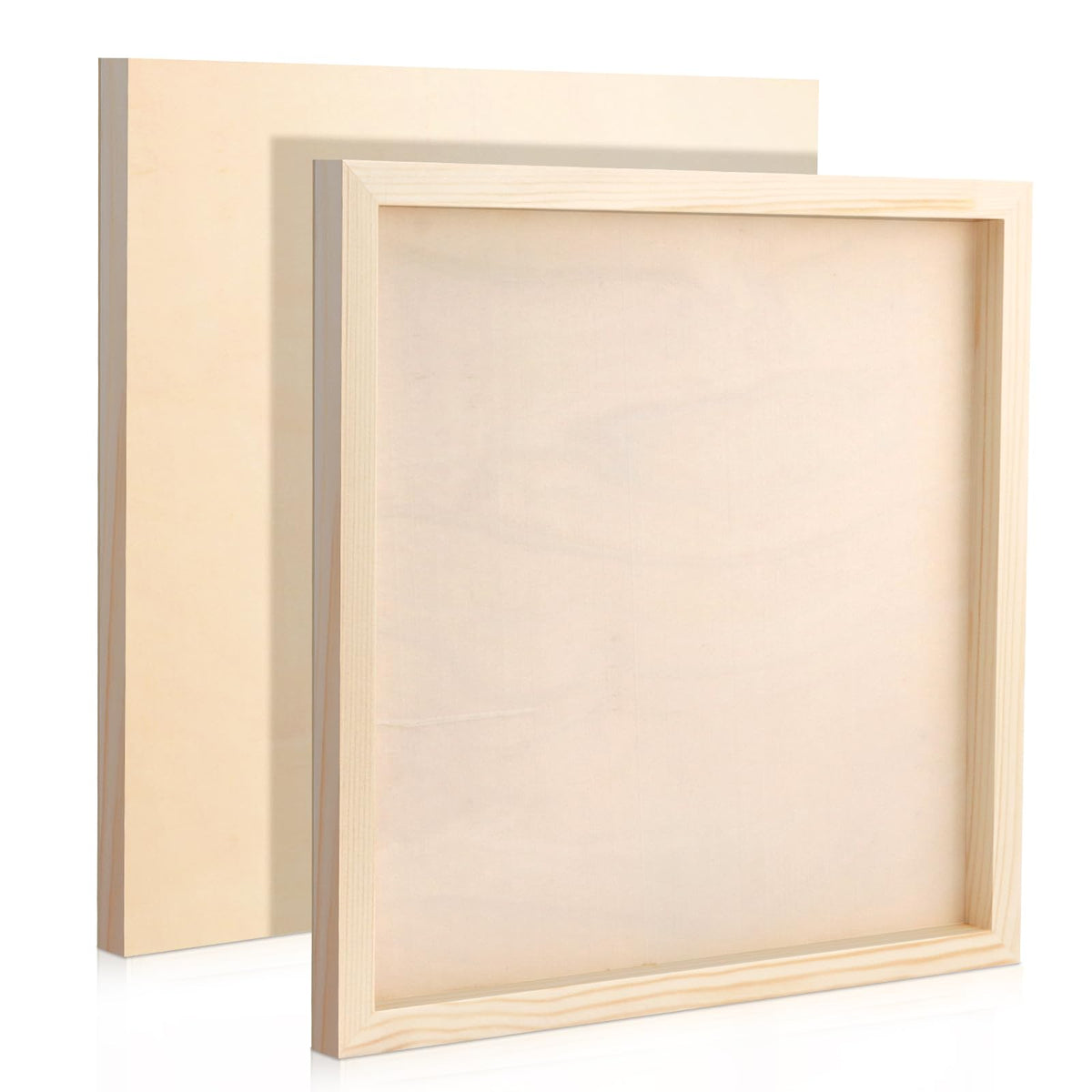 FSWCCK 5 Pack 8 x 10 inch Wood Panel Boards, Unfinished Wood Canvas Panels for Crafts, Painting Canvas, DIY Art Projects, Pouring, Arts Use with Oils, Acrylics
