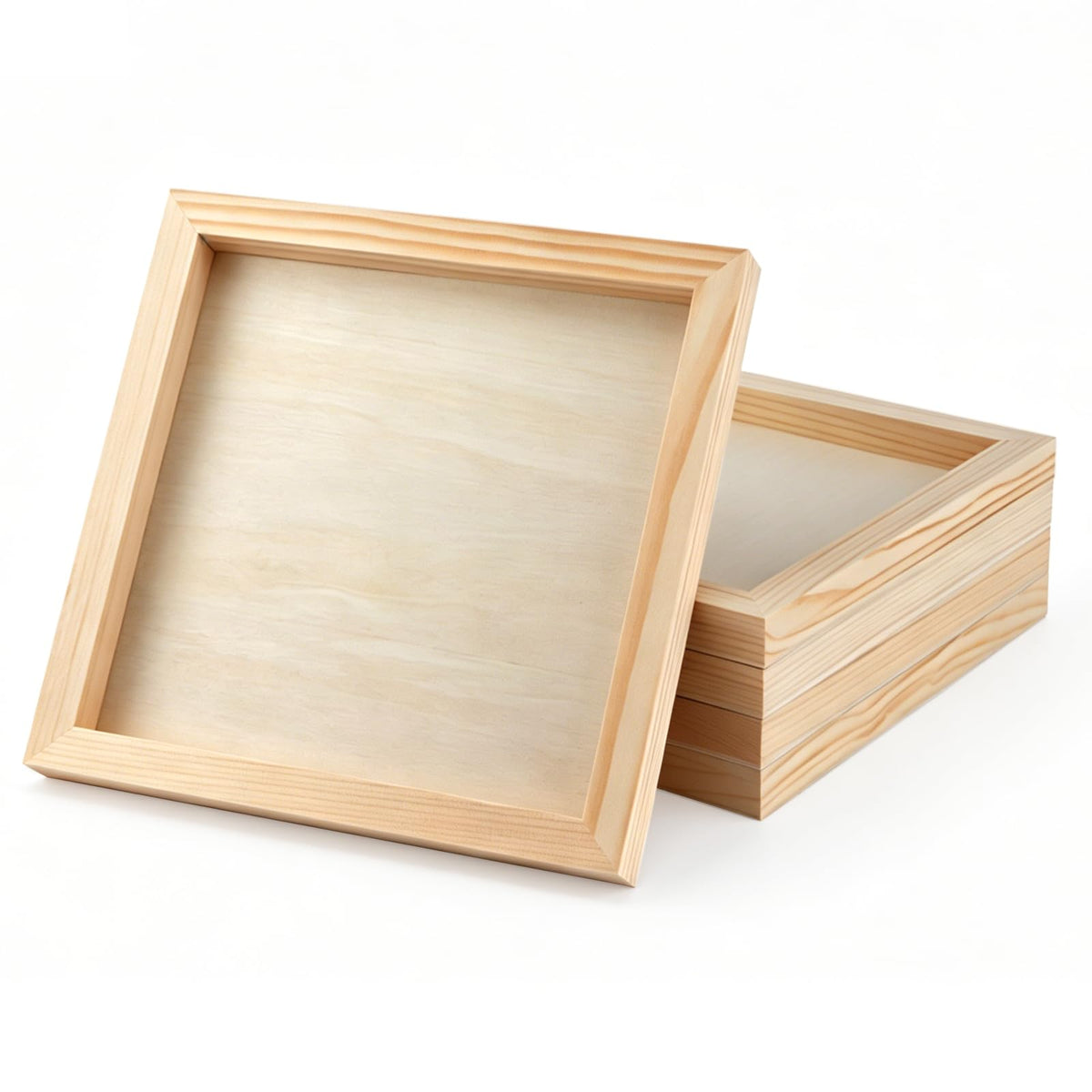 FSWCCK 5 Pack 8 x 10 inch Wood Panel Boards, Unfinished Wood Canvas Panels for Crafts, Painting Canvas, DIY Art Projects, Pouring, Arts Use with Oils, Acrylics