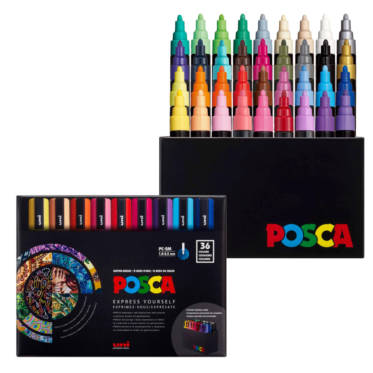 POSCA® PC-5M Water-Based Acrylic Paint Markers, Medium Tip, 8 Count