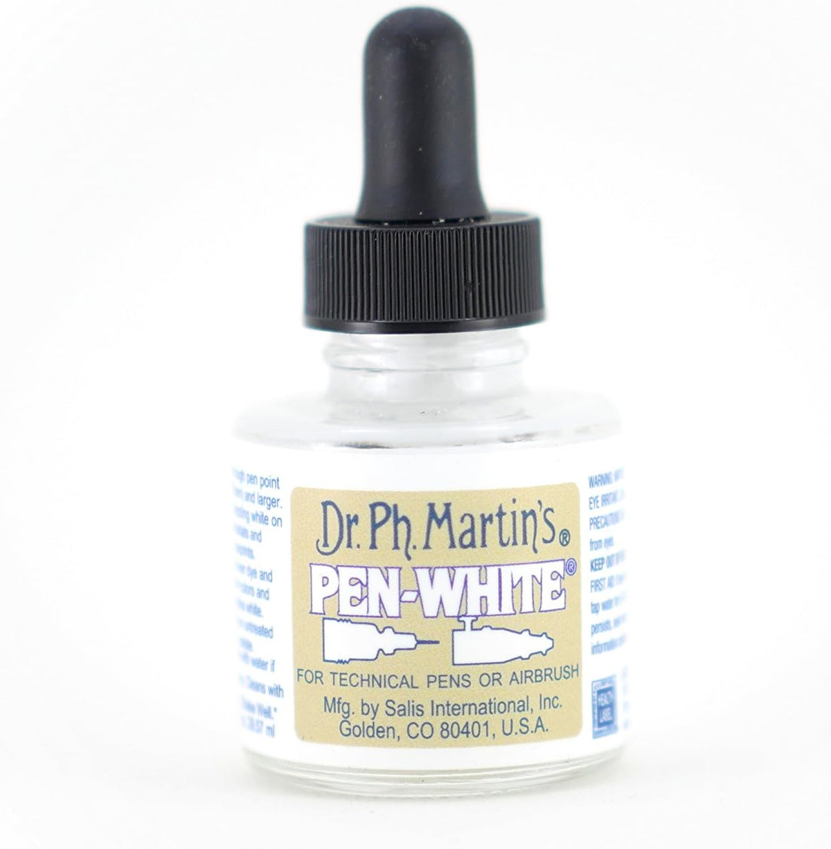 Dr. Ph. Martin's Pen-White Ink Bottle, 1.0 oz, White, 1 Bottle