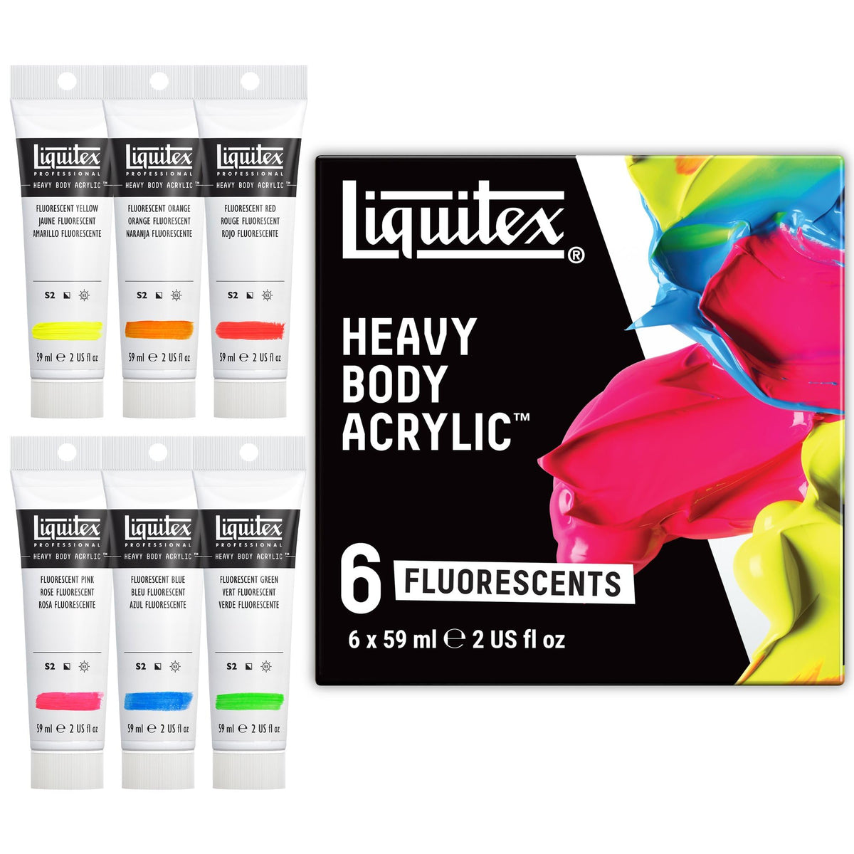 Liquitex Heavy Body Acrylic Paint Set, Classic 6 x 59ml (2-oz) Set