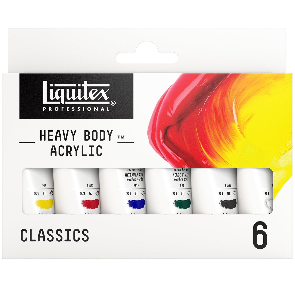 Liquitex Heavy Body Acrylic Paint Set, Classic 6 x 59ml (2-oz) Set