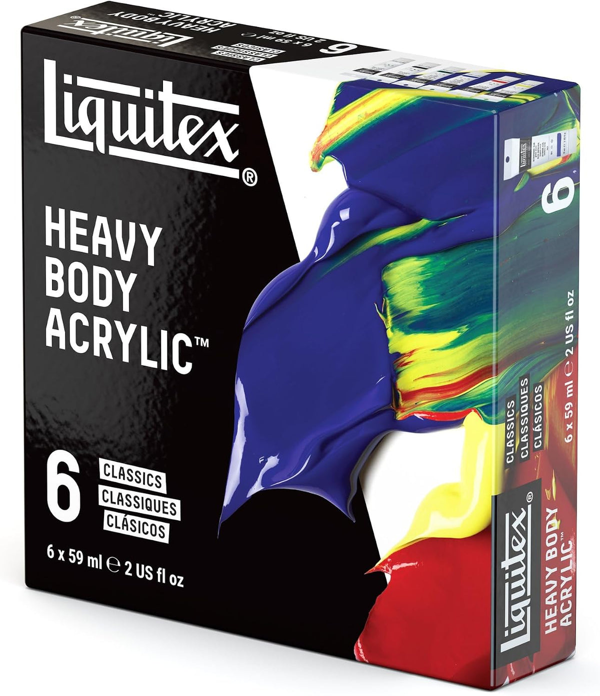 Liquitex Heavy Body Acrylic Paint Set, Classic 6 x 59ml (2-oz) Set
