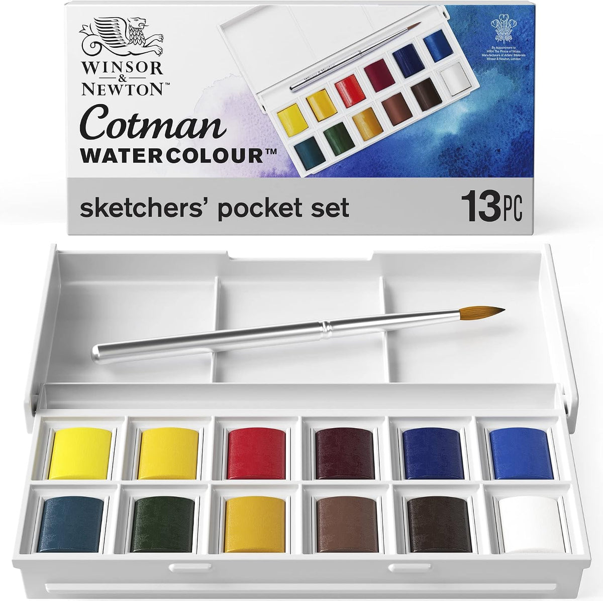 Winsor & Newton Cotman Watercolor Paint Set, Sketchers' Pocket Set