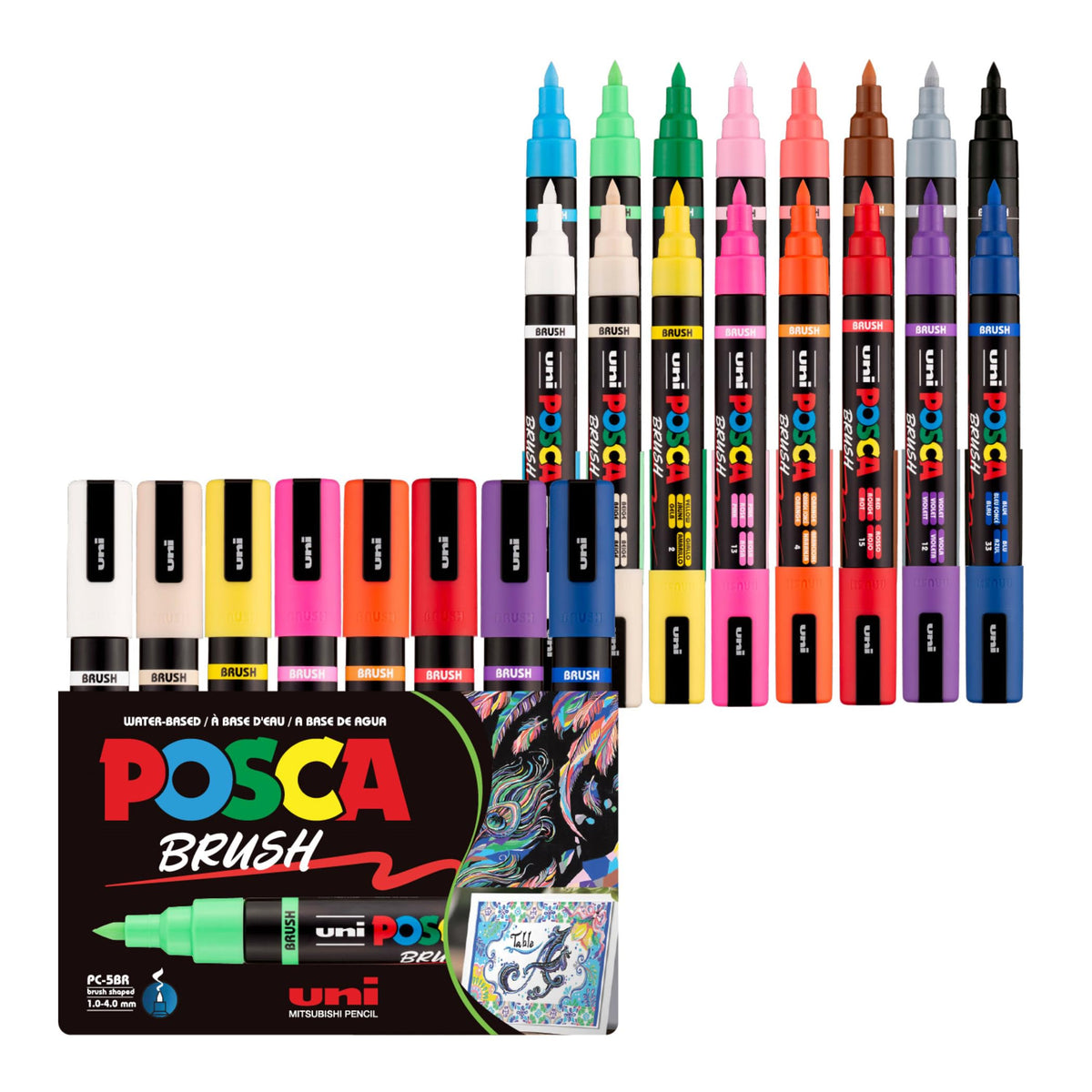POSCA® PC-5M Water-Based Acrylic Paint Markers, Medium Tip, 8 Count