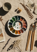 Therapeutic art supplies flat lay
